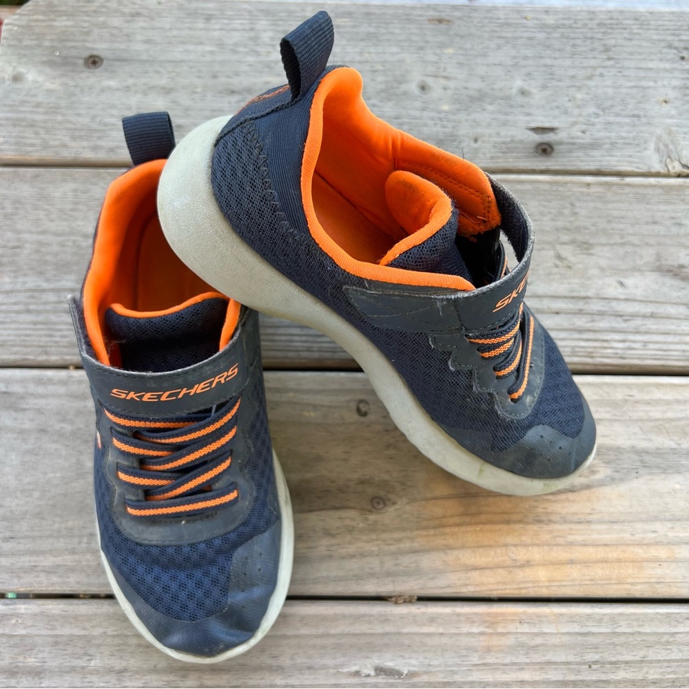 Skechers Blue & Orange Velcro Sneakers - Size 13